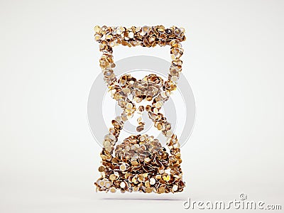 Money hourglass sign Stock Photo