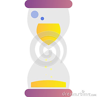 Money hourglass time clock vector icon on white Vector Illustration