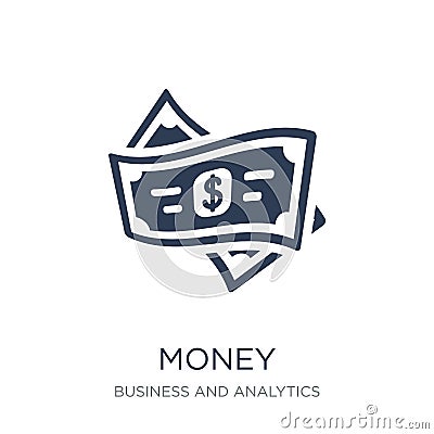 Money icon. Trendy flat vector Money icon on white background fr Vector Illustration