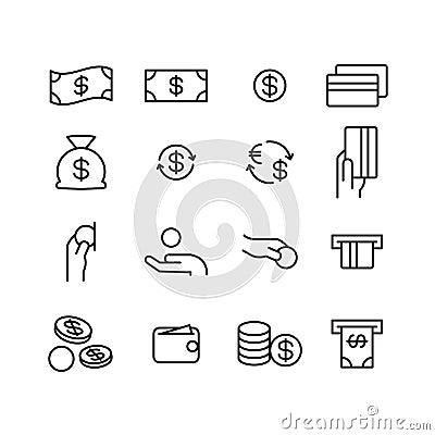 Money icon, vector Vector Illustration