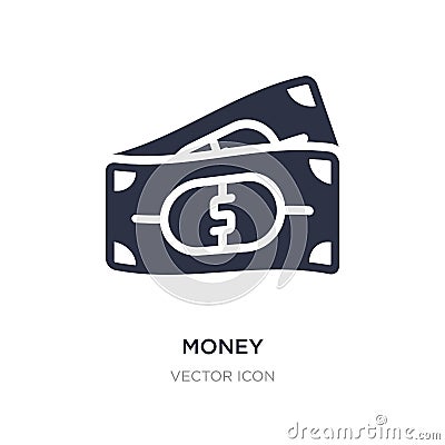 money icon on white background. Simple element illustration from Digital economy concept Vector Illustration