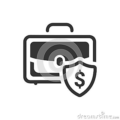 Money Insurance Icon Vector Illustration