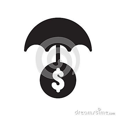 money insurance icon. Trendy money insurance logo concept on white background from Insurance collection Vector Illustration