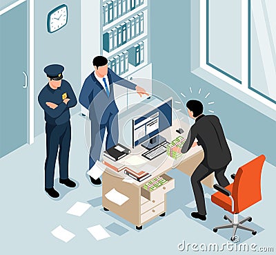 Money Laundering Isometric Background Vector Illustration