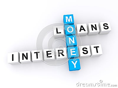 Money loans and interest Stock Photo