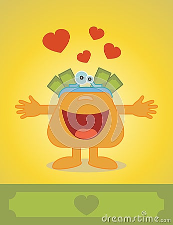 Money love Vector Illustration