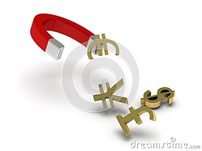 Money magnet Stock Photo