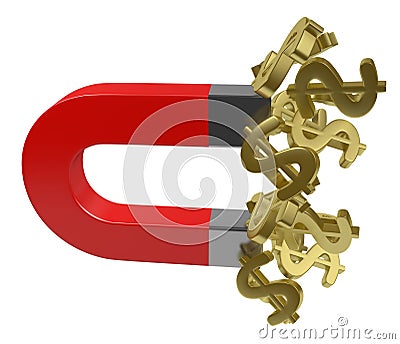 Money magnet Stock Photo