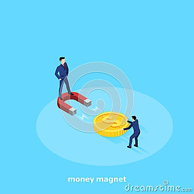 money magnet Vector Illustration