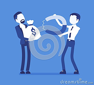 Money magnetism powerful technique Vector Illustration