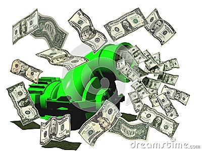 MONEY MAKING MACHINE SAVING RETIREMENT FINANCIAL PLANNING WEALTH MANAGEMENT INVESTMENT FUND CAPITAL GROWTH STOCK Stock Photo