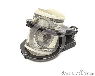 Money and manacles Stock Photo