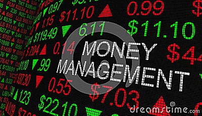 Money Management Stock Market Ticker Investment Strategy 3d Illustration Stock Photo