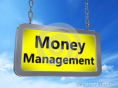 Money management on billboard Stock Photo