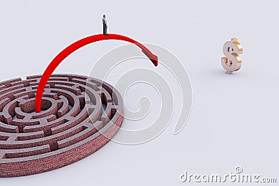 Money maze Stock Photo