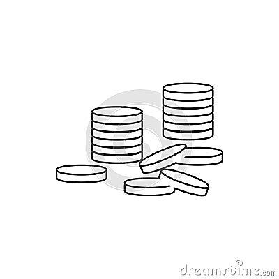 Money mess icon. Element of chaos for mobile concept and web apps icon. Thin line icon for website design and development, app Stock Photo