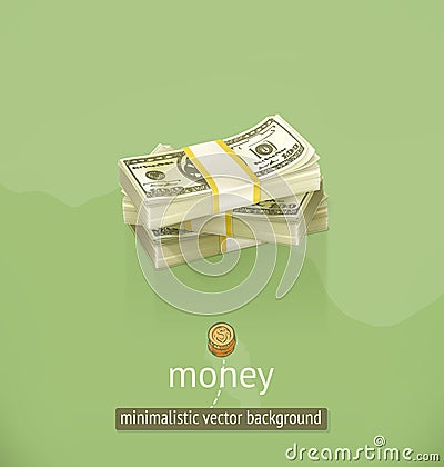 Money minimalistic vector background Vector Illustration