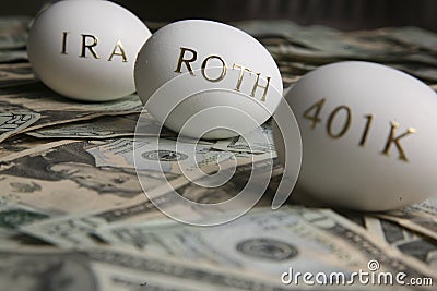 Money and nest eggs concept for retirement, savings, and financial planning Stock Photo