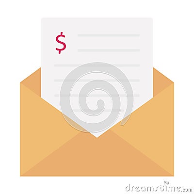Money orderflat vector icon which can easily modify or edit Vector Illustration