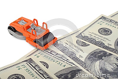 Money paver machine Stock Photo