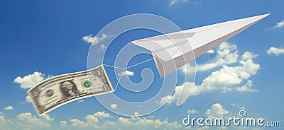 Money plane Stock Photo