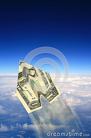 Money plane Stock Photo