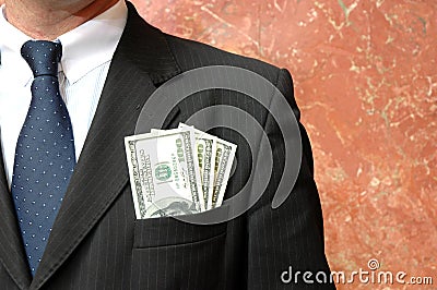 Money in the pocket Stock Photo