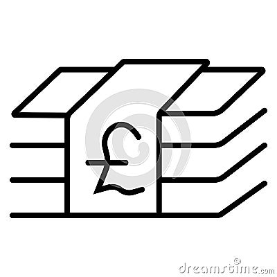 Money pound icon Vector Illustration