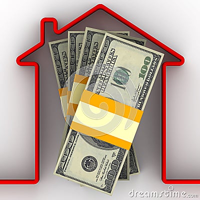 Money for the purchase of real estate Stock Photo