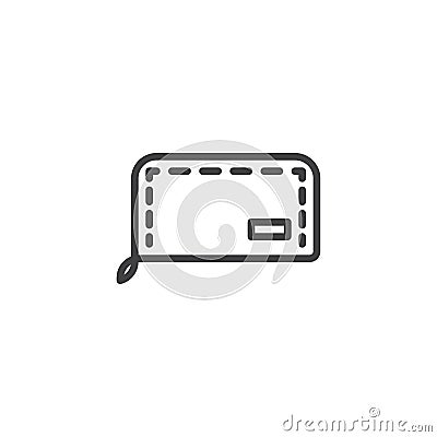 Money purse line icon Vector Illustration