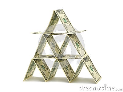 Money pyramid Stock Photo