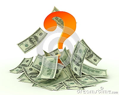 Money question Stock Photo