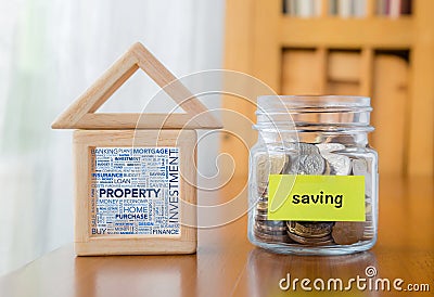 Money saving for investment property Stock Photo