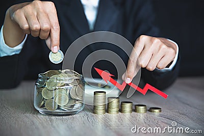 Money savings, investment, making money for future, financial wealth management concept Stock Photo