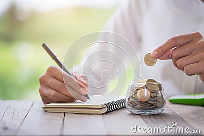 Money savings, investment, making money for future, financial wealth management concept Stock Photo