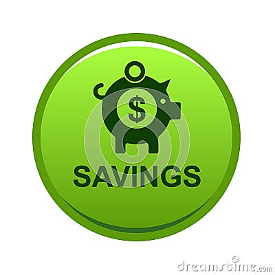 Money savings piggy bank icon Vector Illustration