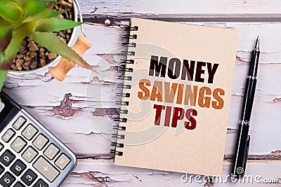 Money Savings Tips Stock Photo