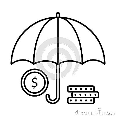 Money security Line Style vector icon which can easily modify or edit Vector Illustration