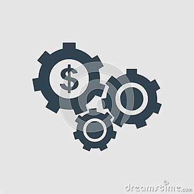 Money setting icon illustration Vector Illustration