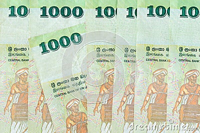 money from Sri Lanka. rupiah, high denominations Stock Photo