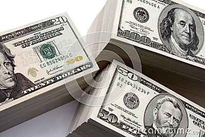 MONEY FINANCIAL PLANNING WEALTH MANAGEMENT RETIREMENT FUND PILE Stock Photo