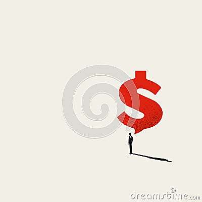 Money talks business vector concept. Dollar symbol in speech bubble. Vector Illustration