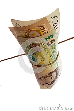 Money Tied Up With String Editorial Stock Photo