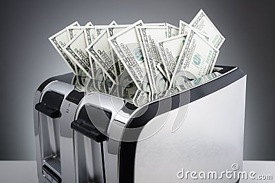 Money to burn Stock Photo