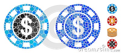 Money Token Composition Icon of Round Dots Stock Photo