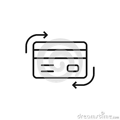 Money transfer by credit card Vector Illustration