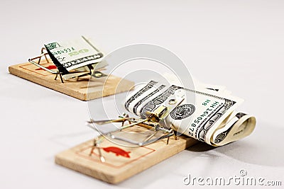 Money trap Stock Photo