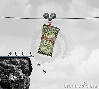 Money Trap Cartoon Illustration