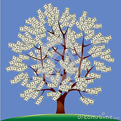 Money tree Vector Illustration