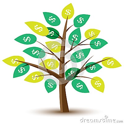 Money tree Vector Illustration